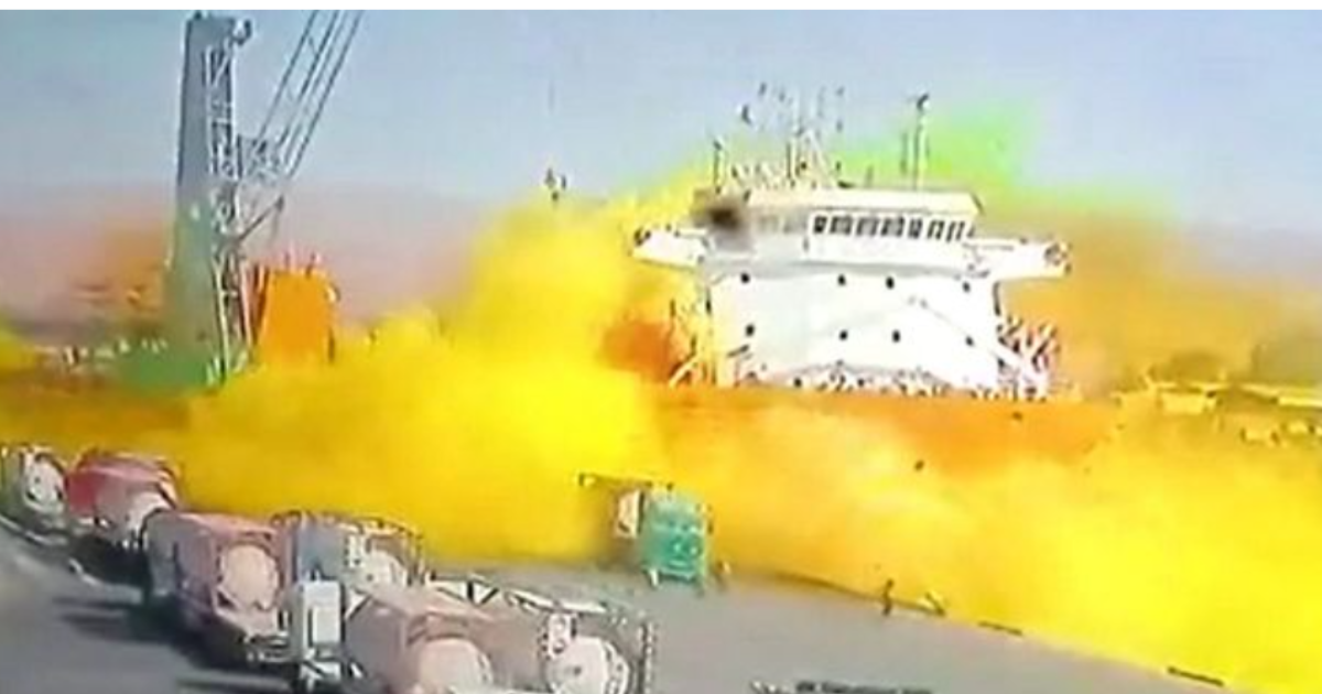Toxic chlorine explosion at Jordan port kills at least 13